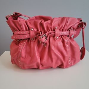 Lula Y2K coral studded hobo shoulder bag vintage
